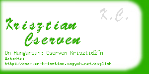 krisztian cserven business card